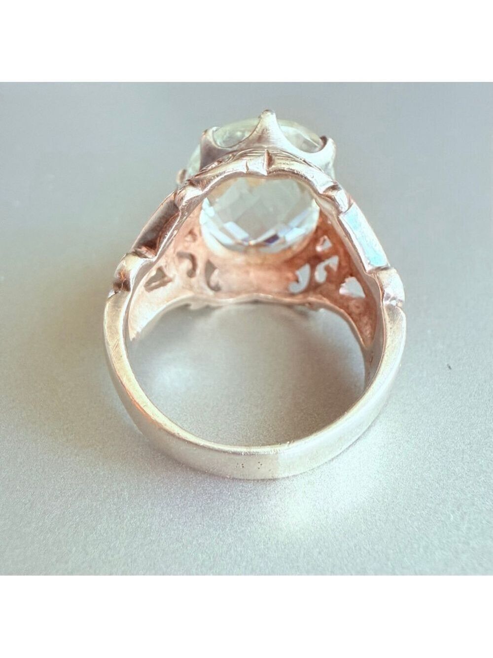Grand Prasiolite 9.06 CT Solitaire Green Amethyst 925 Sterling Silver Ring - Picture 7 of 12